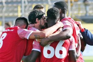Sport - Calcio - Monterosi - L'esultanza dei biancorossi