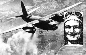 Seconda guerra mondiale - Un B-26 in volo - Nel riquadro Ralph W. Walker (findagrave.com)