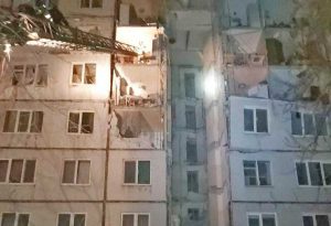 Guerra in Ucraina - Kharkiv - Palazzo colpito da un missile russo