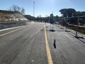 La rampa dello svincolo per Aranova
