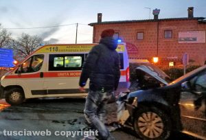 Monterosi - Incidente all'incrocio tra la strada Nepesina e la Cassia Cimina