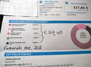 La bolletta di quest'anno