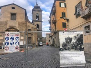 Viterbo - Lavori a piazza San Faustino