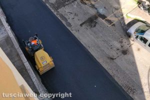 Viterbo - I lavori in via Nazario Sauro
