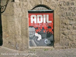 Viterbo - Il murale dedicato ad Adil Belakhdim