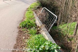 Viterbo - Le transenne crollate