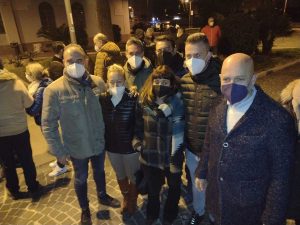 Civitavecchia - Il sindaco Tedesco alla manifestazione contro il biodigestore