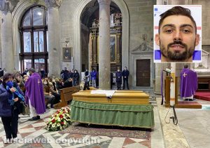 Viterbo - I funerali di Federico Fabbio - Nel riquadro: Federico Fabbio