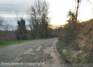 La strada che collega Caprarola, Carbognano e Fabrica di Roma