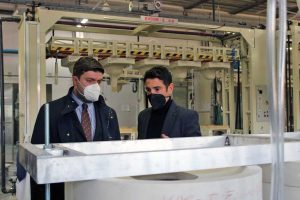 Il presidente della provincia di Viterbo Alessandro Romoli visita il distretto ceramico di Civita Castellana