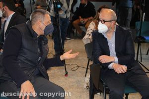 Giulio Marini e Mauro Rotelli all'incontro della Lega