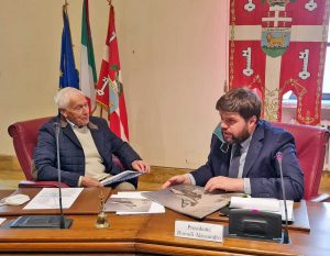 Il generale Ettore Scorza e Alessandro Romoli