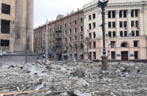 Guerra in Ucraina - Kharkiv - Bomba alla sede regionale del governo