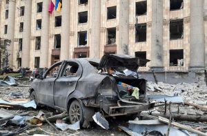 Guerra in Ucraina - Dnipro - Un edificio bombardato