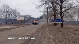 Guerra in Ucraina - Carro armato russo distrutto