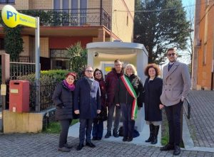 Calcata - L'inaugurazione dello sportello atm