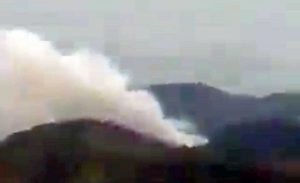 L'aereo precipitato nella provincia del Guangxi