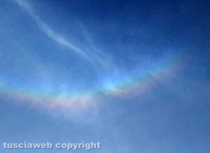 Un arcobaleno al contrario a Viterbo