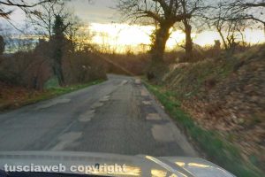 La strada che collega Caprarola, Carbognano e Fabrica di Roma