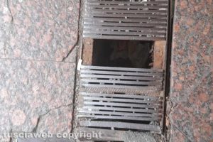 Viterbo - La grata rotta in piazza Crispi