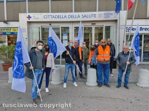 Viterbo - Sit in Confael e Nursing Up alla Cittadella della salute