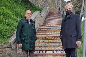 Ernesto Tedesco in visita a Deruta