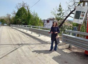 Orte - L'assessore ai Lavori pubblici Claudiani alla riapertura della strada a via Zelli