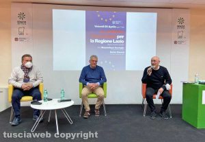 Da sinistra: Enrico Panunzi, Massimiliano Smeriglio e Giulio Curti