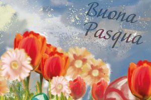 La cartolina colorata dedicata alla Pasqua