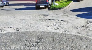 Viterbo - La pavimentazione di largo Africa