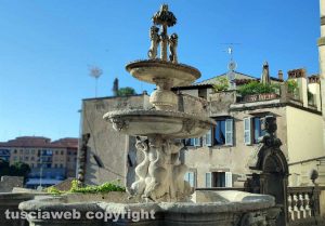 La fontana nel cortile di palazzo dei Priori