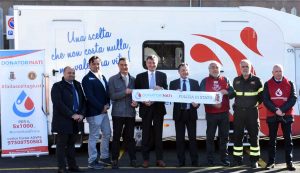 Viterbo - La donazione di sangue alla questura