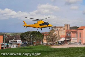 Tarquinia - L'intervento dell'elisoccorso