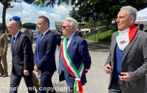 Viterbo - Festa della Liberazione - A destra Enrico Mezzetti a sinistra il prefetto Bruno