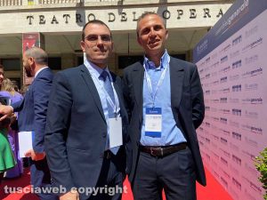 Sergio Saggni e Andrea Belli all'assemblea di Unindustria