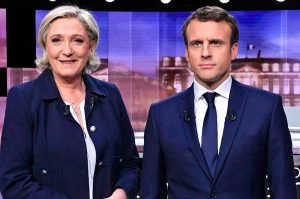 Marine Le Pen e Emmanuel Macron