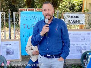 Viterbo - Il candidato sindaco Marco Cadorna all'incontro sulle Terme ex Inps in strada Bagni