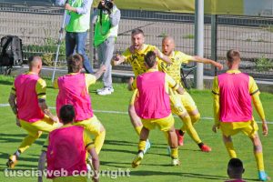 Sport - Calcio - Viterbese - L'esultanza dopo il gol di Volpicelli