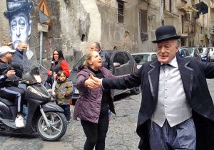 Francesco Paolocci al rione Sanità, dove è la casa natale di Totò