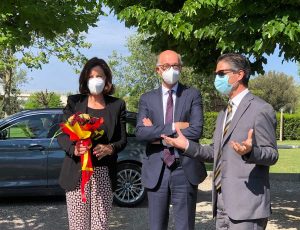 L'ambasciatore del Belgio Pierre-Emmanuel De Bauw in visita alla cittadella Semi di Pace