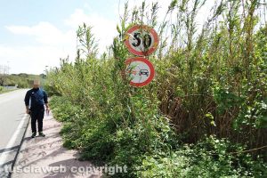 Viterbo - La segnaletica in strada Bagni