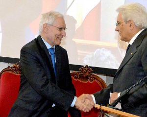Valerio Onida e il presidente della repubblica Mattarella