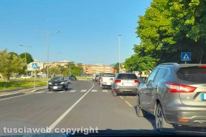 Viterbo - La rotatoria sulla Cassia nord