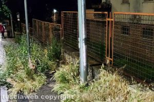 Viterbo - Uno dei marciapiedi di via Vicenza