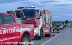 Un intervento dei vigili del fuoco