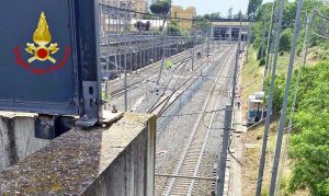 Roma - Incidente treno alta velocità in galleria