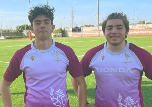 Civitavecchia - I giocatori del Rugby Civitavecchia Alessio Scotti e Hoxha