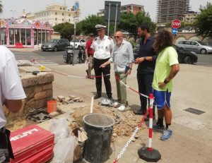 Civitavecchia - Lungomare - I lavori del sistema di videosorveglianza