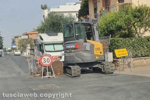 Viterbo - Lavori in via Villanova