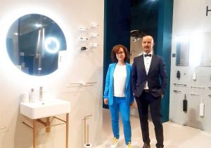 Milano - Simone Bianchini con la sorella Michela al Salone del mobile